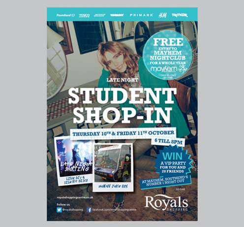 Royals shopping student promotion